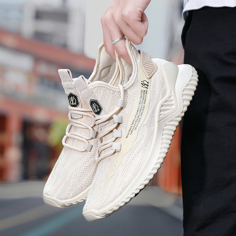 Men's Sneakers2024Spring New Trendy Casual Shoes Running Shoes Couple Shoes Mesh Flyknit Shoes Export