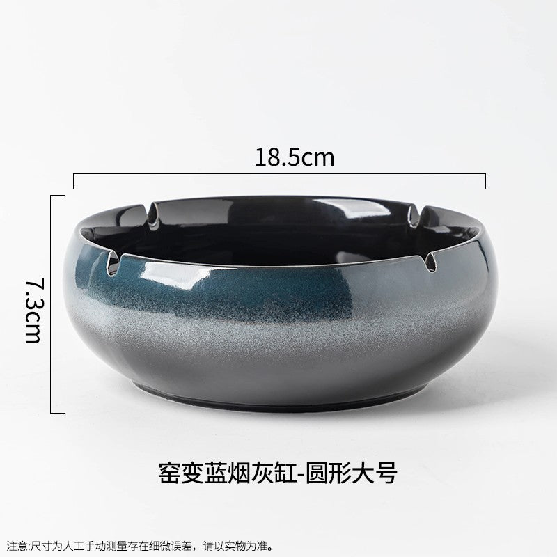 Large Ashtray Creative Personality Ceramic Ashtray Home Retro Chinese Style Living Room Light Luxury Office Trendy Ashtray