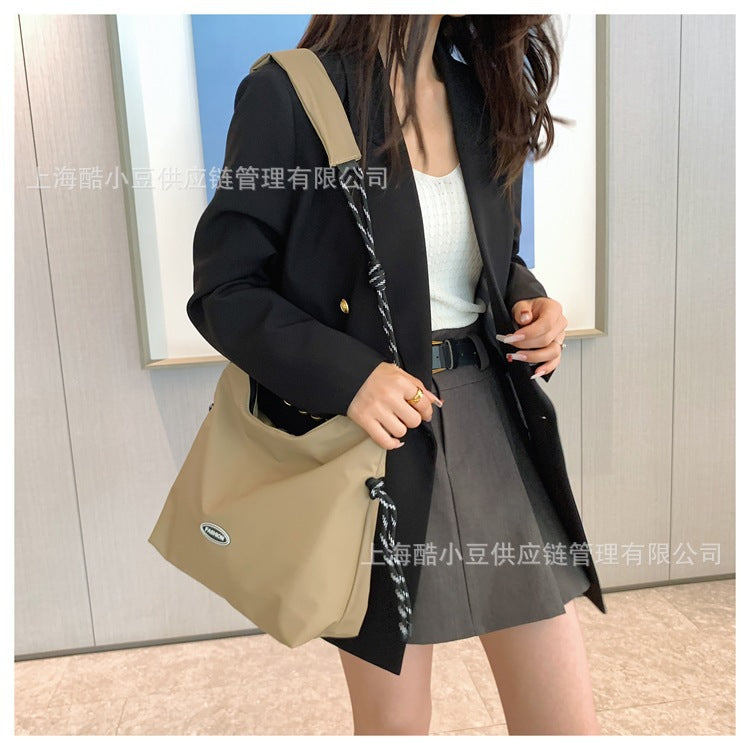 Fashion Simple Crossbody Bag for Women, Large Capacity Lazy Style Single Shoulder Tote Bag, Korean Version Versatile Commuting