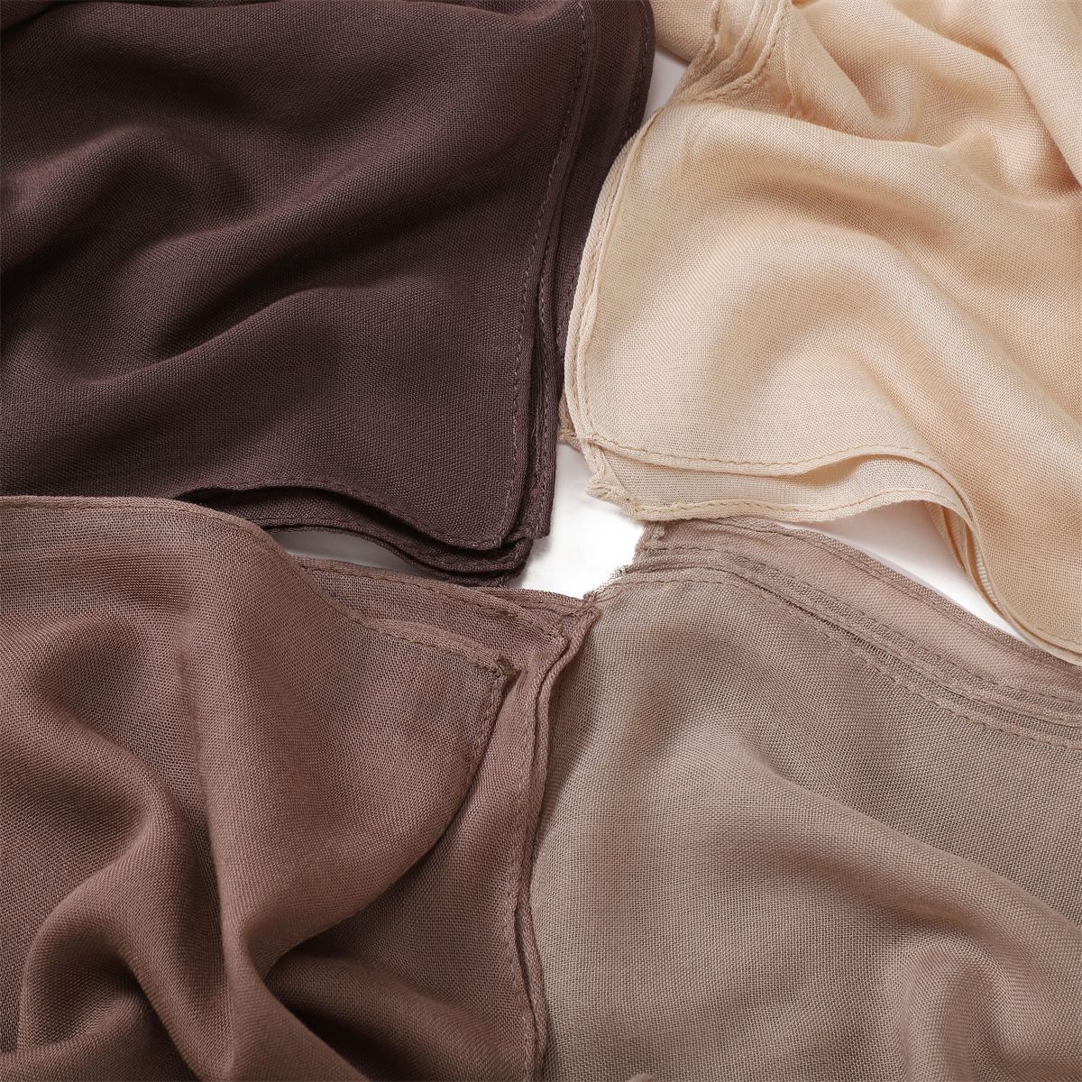 Lightweight Rayon Cotton Linen Solid Color Long Scarf Air-conditioned Room Travel Shawl Monochrome Rayon Scarf Headscarf Shawl for Women