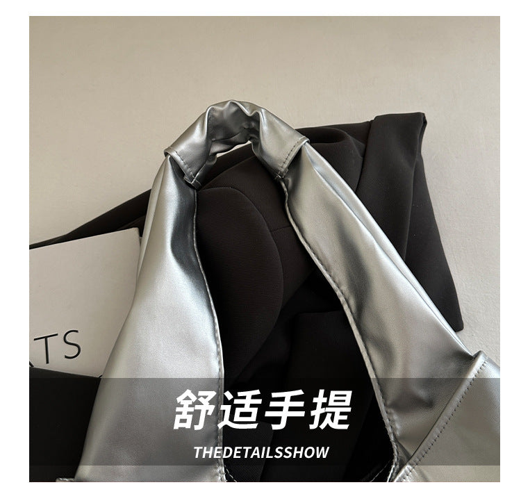 Korean Style Casual Underarm Women's Bag2025New Simple Bowknot Design Tote Bag Simple Handheld Shoulder Bag