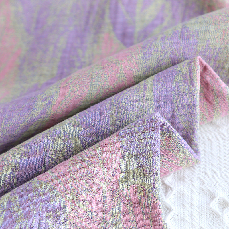 Yarn-Dyed Women's Thin Cotton Jacquard Feather Retro Chinese Style Spring Summer Homewear Loose Pajama Set Dropshipping