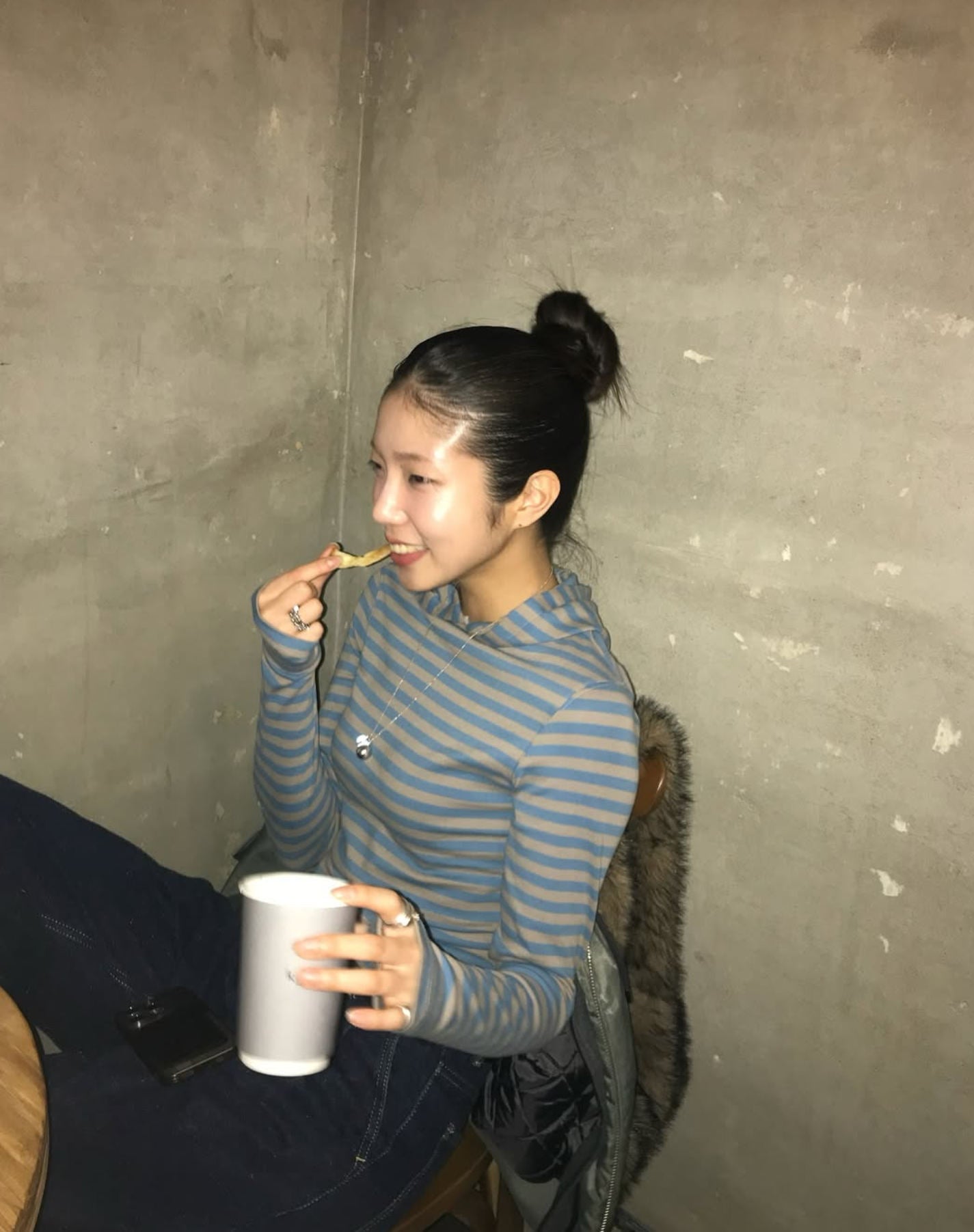 Pre-Sale】2025New Autumn Korean Dongdaemun Tian Xiwei Same Style Striped Hooded Sweatshirt TS16771