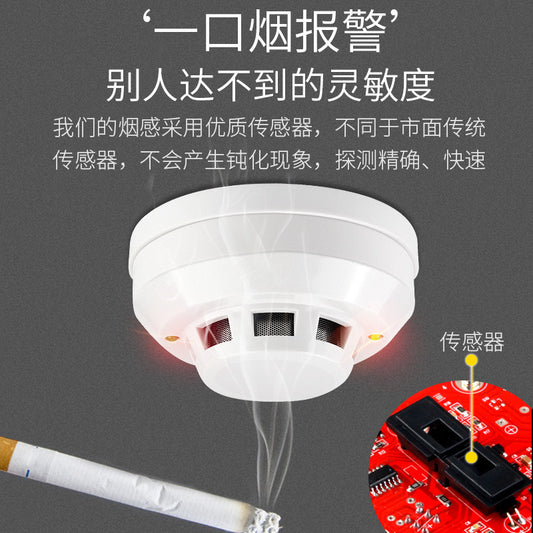 Wired Smoke Alarm Connected220V12V Ceiling-mounted for home use3C Fire Safety Certification485Smoke Sensor Detector