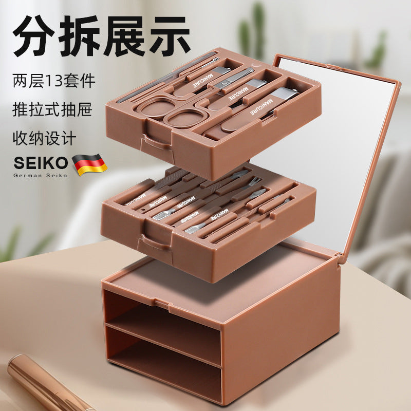 Carbon Steel Anti-Splash Manicure Tool Nail Clipper Large Size Wholesale good quality household multifunctional nail clipper set box