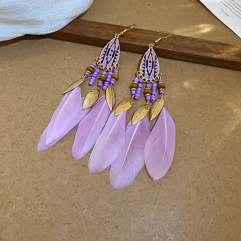 Bohemian Style Earrings for Women2025New Hot-Selling High-End Ethnic Style Unique Exaggerated Earrings Elegant Ear Jewelry