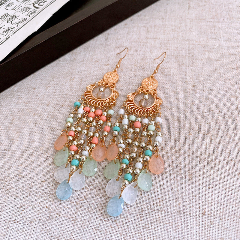 Bohemian Style Earrings for Women2025New Hot-Selling High-End Ethnic Style Unique Exaggerated Earrings Elegant Ear Jewelry