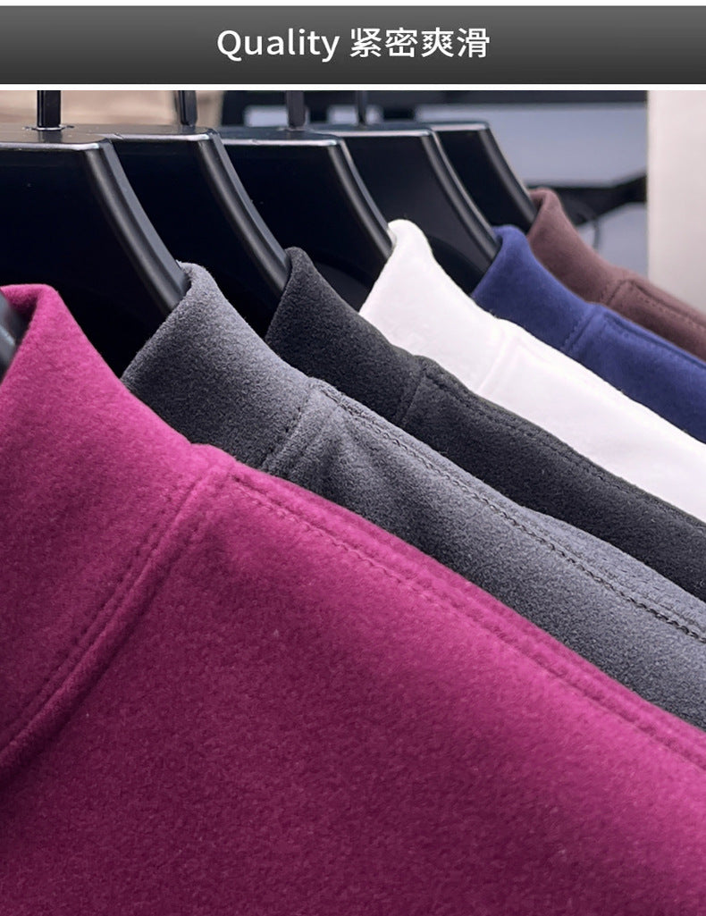 Cross-border foreign trade high-end pony embroidery men's long sleeve t Half Turtleneck Thermal Base Layer Shirt for Men Inner Wear