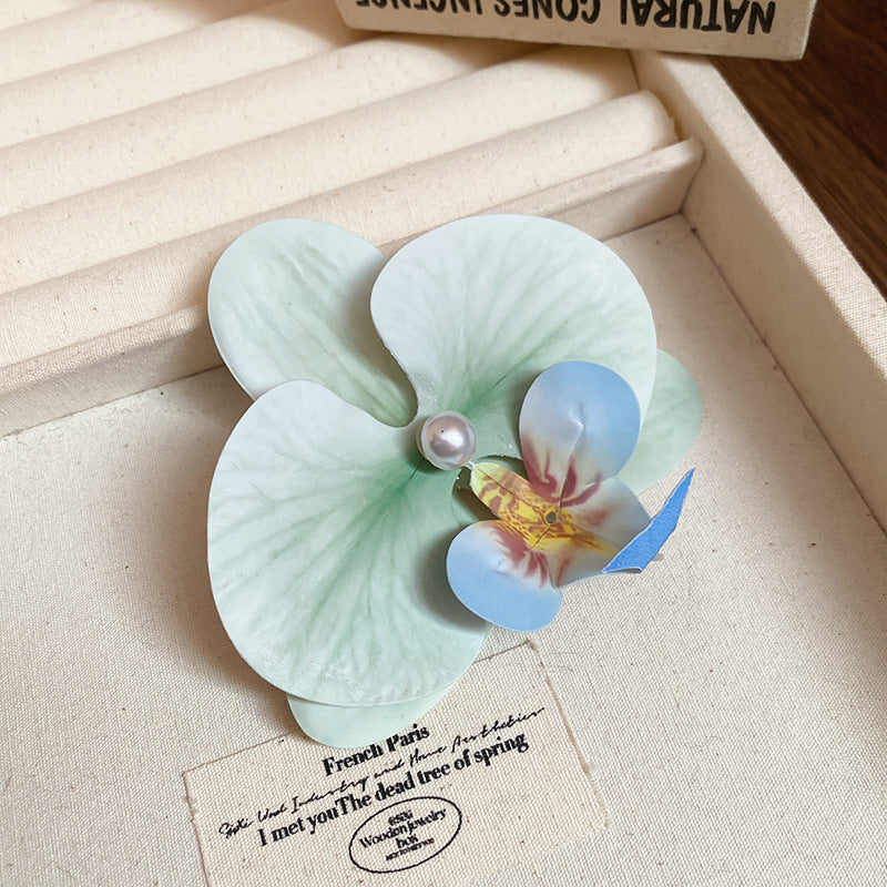 Super Fairy Vacation Style Fabric Flower Hair Clip Side Bangs Broken Hair Duckbill Clip Gentle Atmosphere Versatile Hair Accessory for Women
