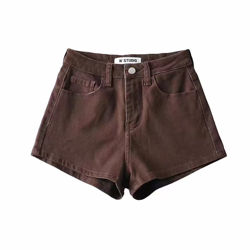 Women's Denim Shorts Summer New Korean Style Stretchy European and American Tight Hip-lifting Petite Spring Versatile Hot Pants Trend