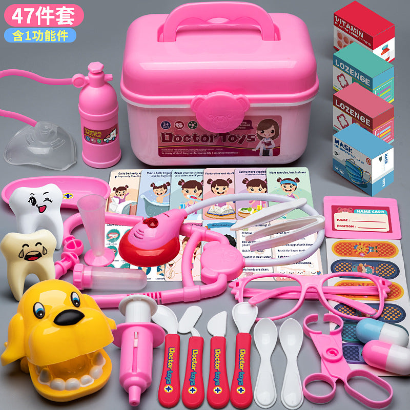 Children's Doctor Toy Set Tools Medical Kit Boys and Girls Pretend Play Nurse Injection Stethoscope Baby