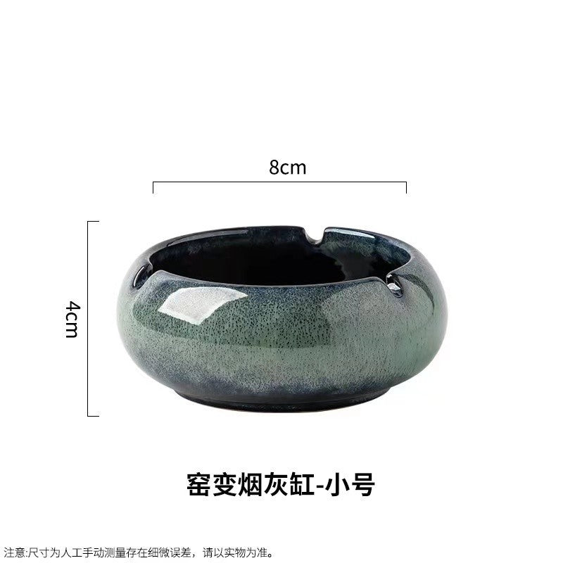 Large Ashtray Creative Personality Ceramic Ashtray Home Retro Chinese Style Living Room Light Luxury Office Trendy Ashtray