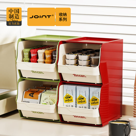 Tea Bag Storage Box Desktop Drawer Type Office Floor Organizer Box Student Dormitory Desk Stationery Storage Rack