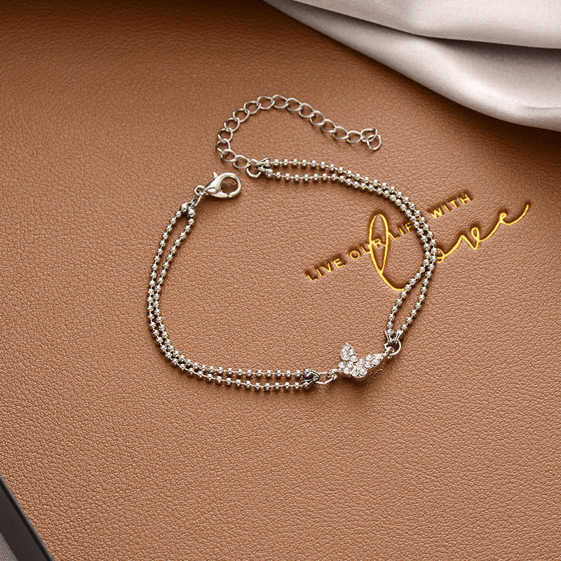 Korean Versatile Pearl Bracelet for Women ins Niche Style High-End Titanium Steel Bracelet Couple Bracelets Wholesale