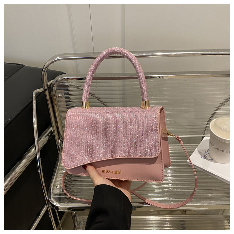 Women's New Bag2025Spring Fashion Light Luxury High-End Diamond-Studded Bag Simple Crossbody Bag for Women Large Capacity Hot Sale