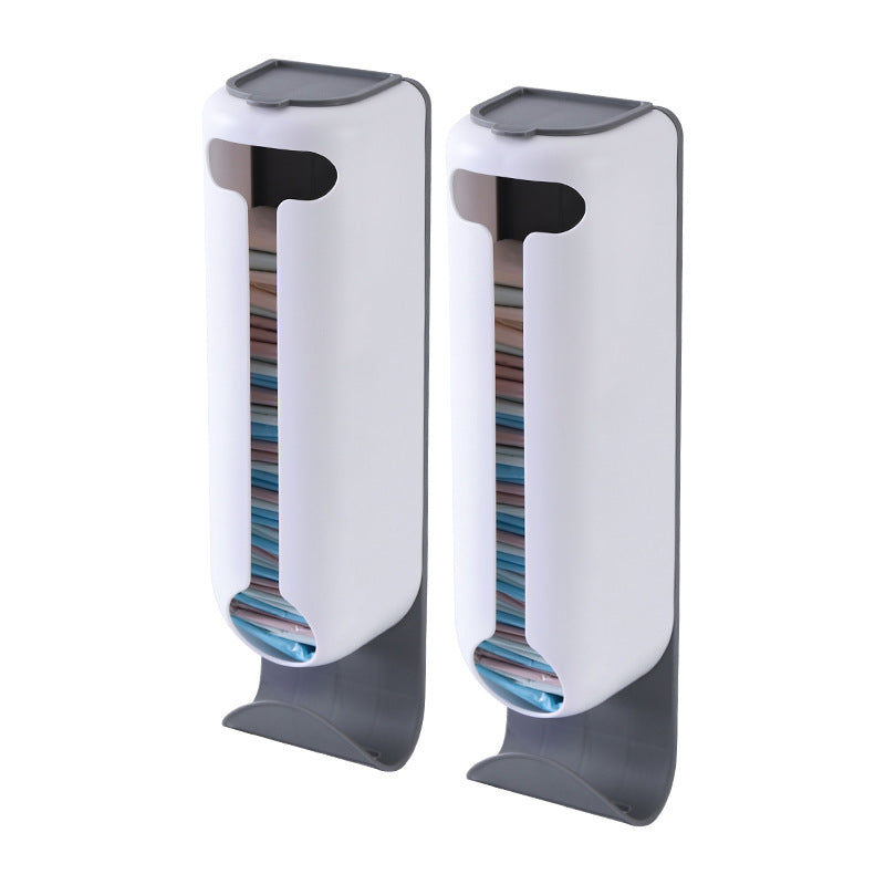 TikTok Kitchen No-Drill Plastic Bag Organizer Storage Rack Wall-mounted pull-out home underwear storage box