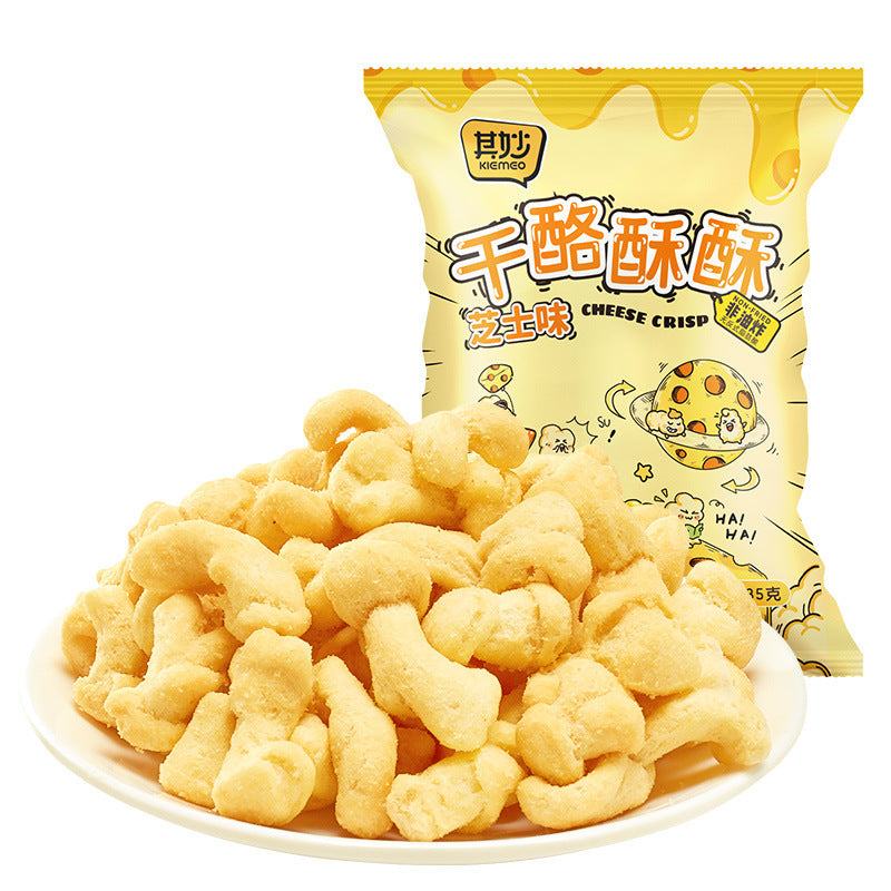 Crispy Cheese Balls Popcorn Non-Fried Office Snack for Watching Dramas Puffed Snacks Internet-Famous Cheese Popcorn