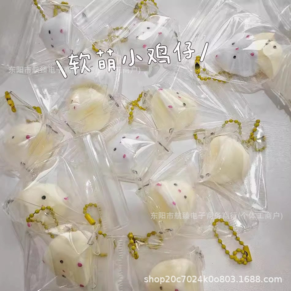 【Same Low Price】Silicone Chick Squeeze Toy Handmade Chicken Doll Stress Relief Funny Little Red Book Style Plush Toy