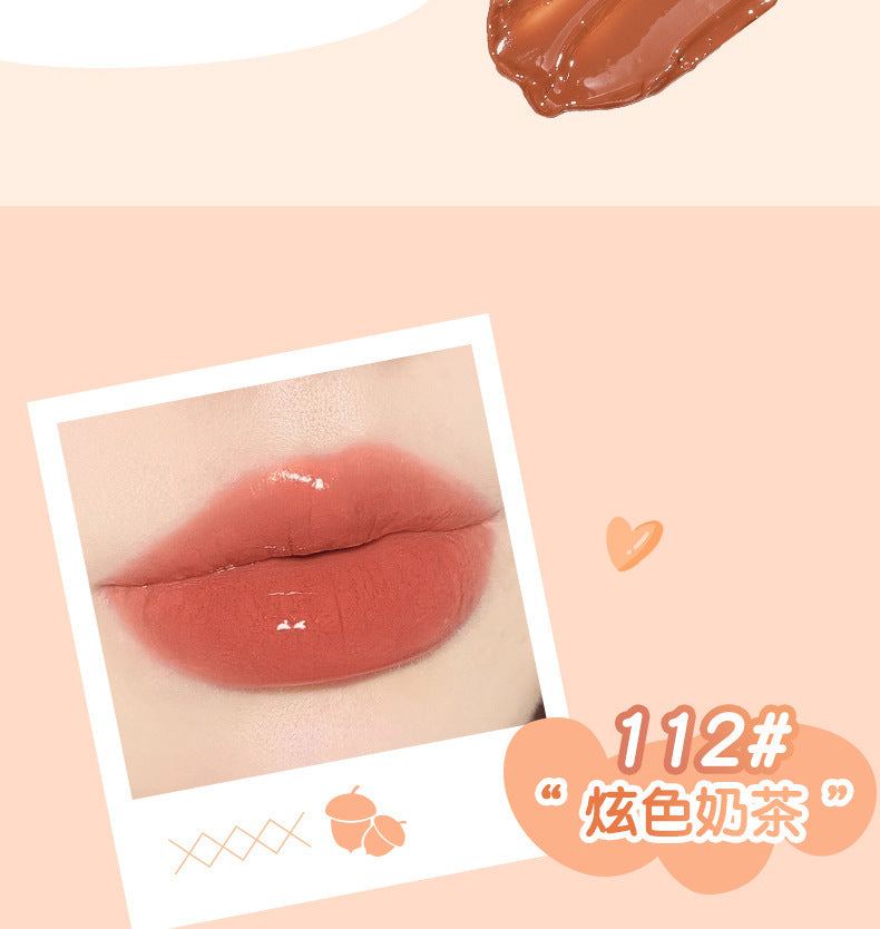 NOVO Little Mushroom Milk Jar Lip Mud Lip Jelly Velvet Matte Waterproof Lipstick Not Easy To Fade Non-stick Cup Lipstick Makeup