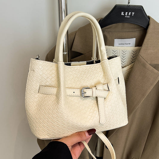 Korean style Niche Sweet Girl Handbag2025New high-end vegetable basket woven bag single shoulder crossbody bag