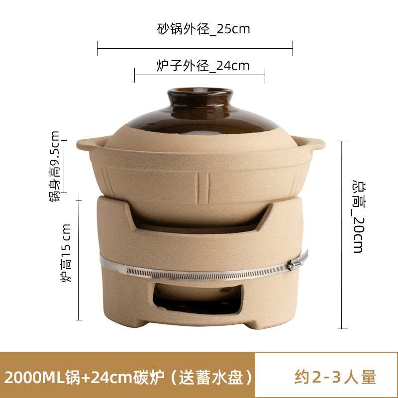 Traditional Edge-Burning Stove Charcoal Stove Clay Pot Commercial Cantonese Style Charcoal Stove Hot Pot Outdoor Surrounding Stove Tea Brewing Barbecue Hong Kong Style Clay Stove