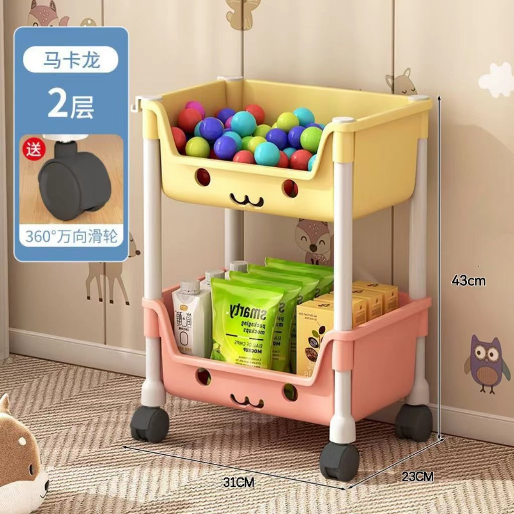 Children's Toy Storage Rack, Floor-standing Multi-layer Toy Organizer, Snack Storage, Bookshelf, Home Mobile