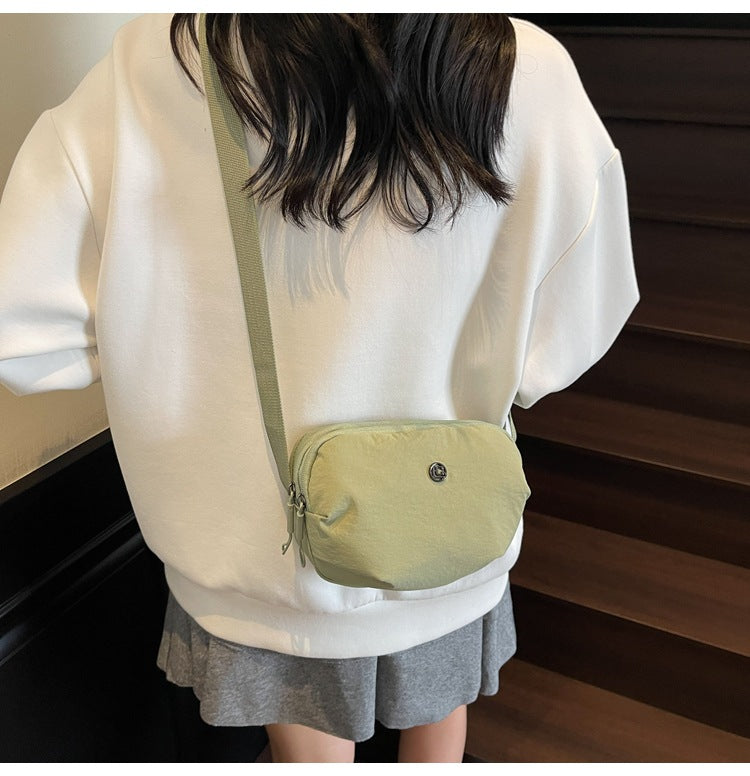 Casual Crossbody Bag Fashion Nylon Style Bag for Cycling ins New Small Bag Lightweight Single Shoulder Nylon Hip-Hop