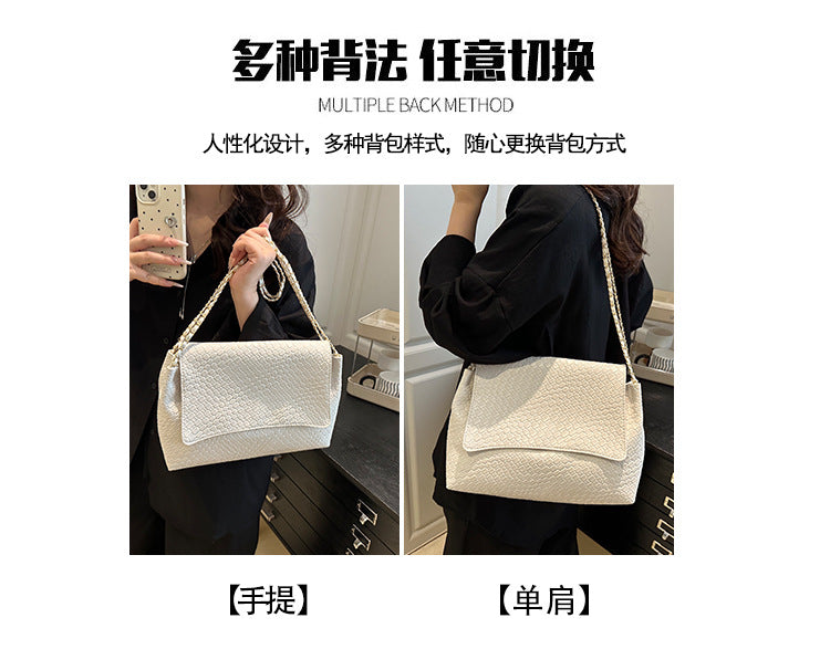 Korean Style ins Chain Bag Versatile Simple Large Capacity Shoulder Bag New Large Underarm Bag Commuter Bag