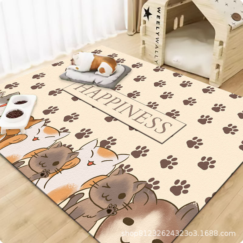 Pet wash-free floor mat waterproof and urine-proof pvc Dog Anti-Slip Mat Cooling Dog Fence Dog Cat Leather Floor Mat