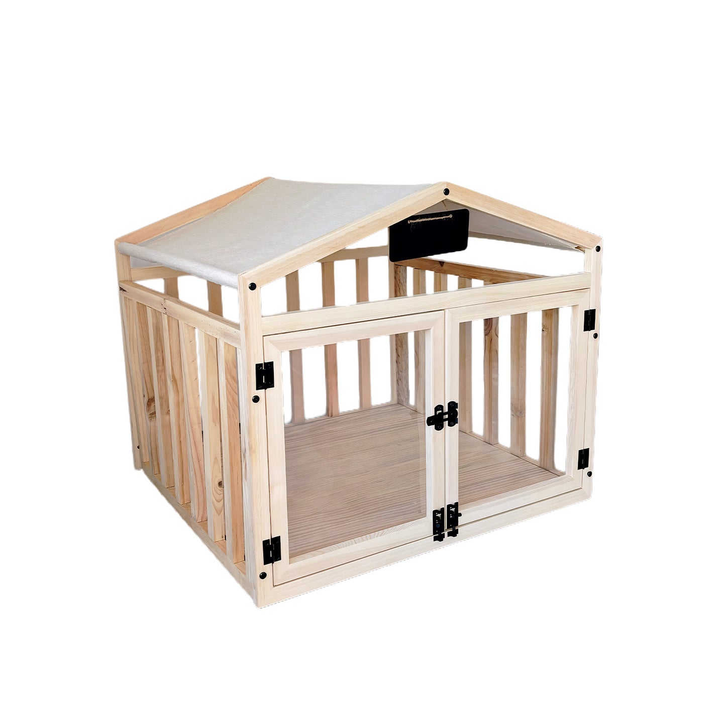 New Parker Solid Wood Cat and Dog Fence Pet Escape-Proof Splicing Barrier Indoor Outdoor Transparent Wooden Slats Panoramic Nest