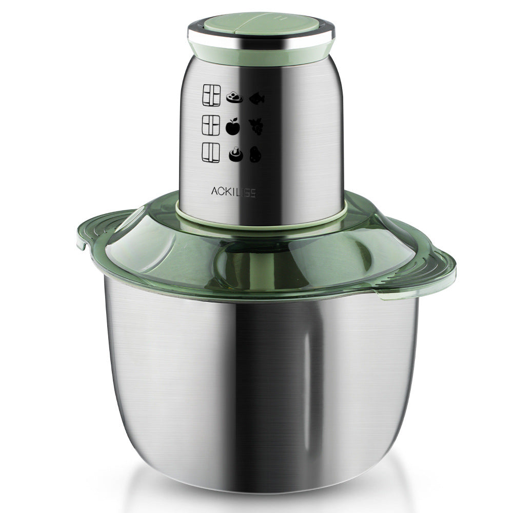 ACKILISS European and American Standard Cross-Border Meat Grinder Household Cooking Machine Kitchen Multi-Functional Stainless Steel Electric Meat Mincer5L