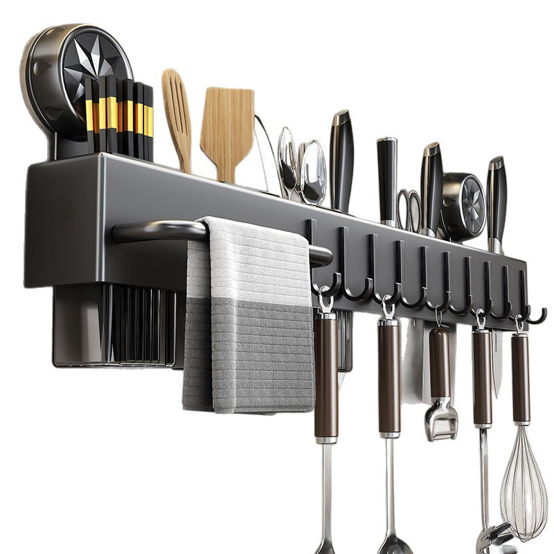 Source Factory Suction Cup Knife Holder Kitchen Storage Rack No-Drill Multifunctional Kitchen Rack Knife and Chopstick Organizer Rack