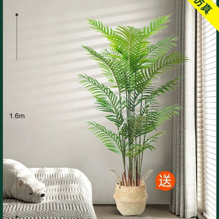 Artificial Green Plant High-End Light Luxury Anthurium Floor Potted Fake Flower Tree Indoor Living Room Bionic Plant Decorative Ornament