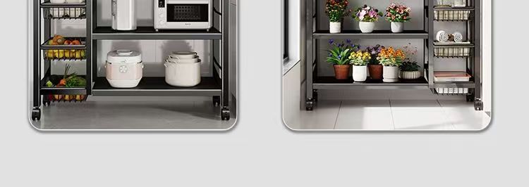 Kitchen Vegetable Basket Floor-standing Storage Rack Multi-layer Storage Vegetable and Fruit Rack Multi-functional Household Storage Basket