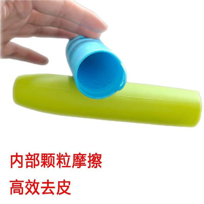 Garlic Peeler with Sealed Bottom, Automatic Peeling Press for Garlic Heads and Cloves, Silicone Peeler, Household Kitchen Gadget