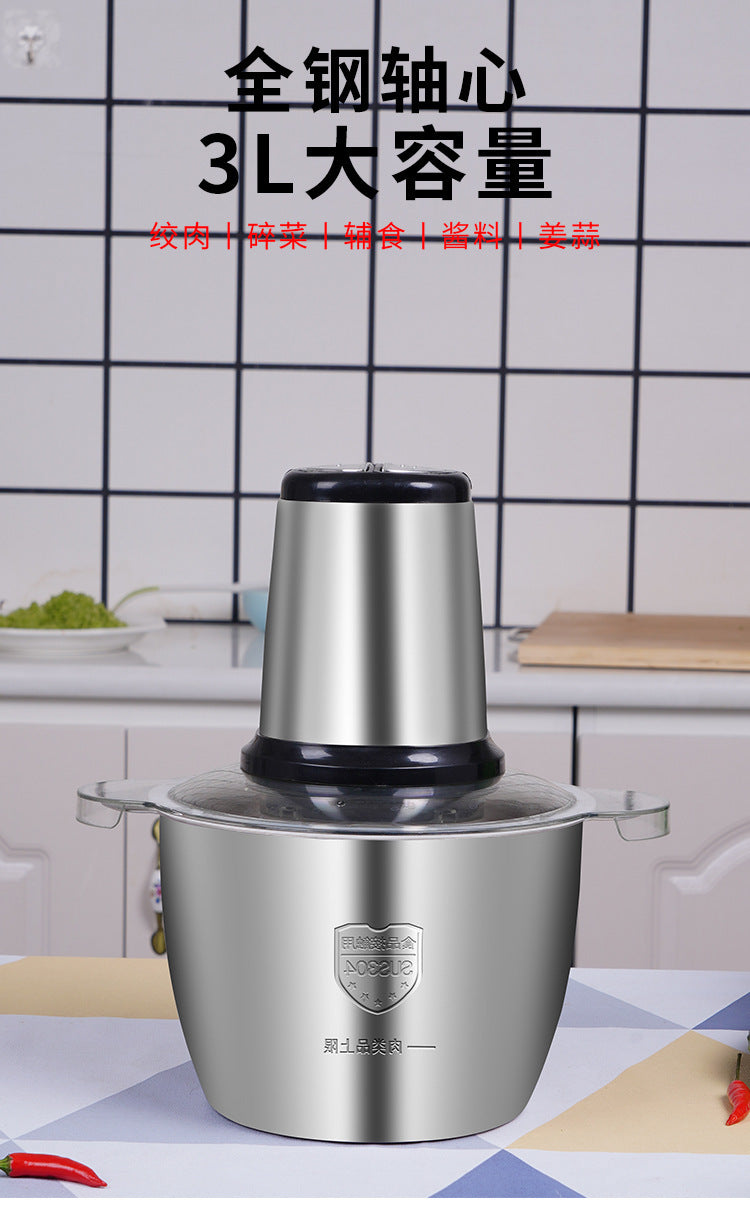 Kitchen Household Electric Meat Grinder Stainless Steel Multifunctional Meat Mincer Mixer Food Processor Small Meat Chopper