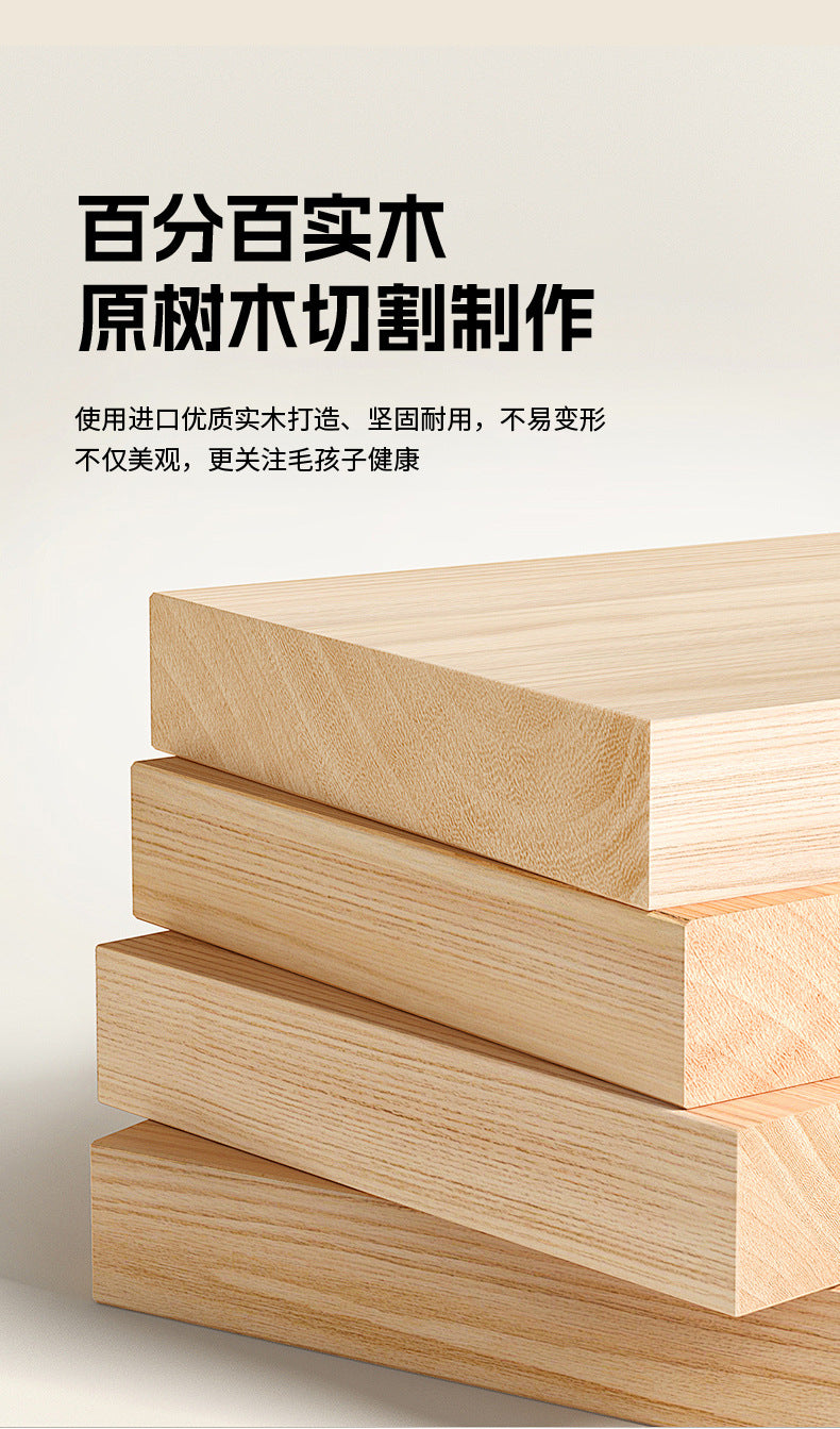 New Parker Solid Wood Cat and Dog Fence Pet Escape-Proof Splicing Barrier Indoor Outdoor Transparent Wooden Slats Panoramic Nest