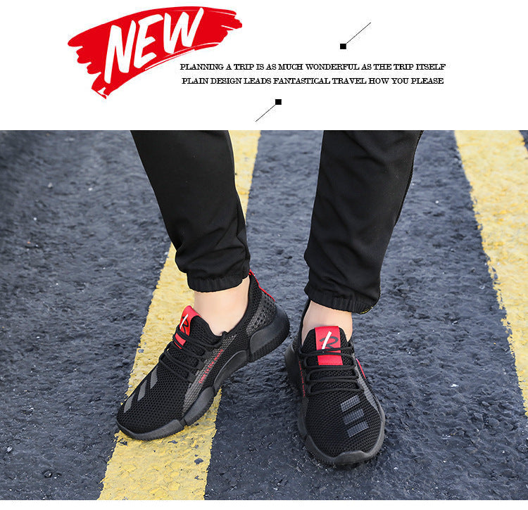 Men's Sneakers2024Spring New Trendy Casual Shoes Running Shoes Couple Shoes Mesh Flyknit Shoes Export
