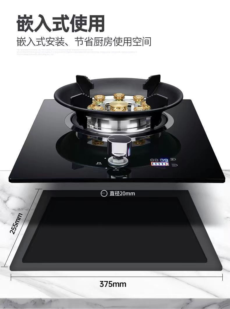 Gas Stove Single Burner High Heat Home Use Countertop Liquefied Gas Single Eye Single Burner Energy-saving Timer Gas Stove for Smooth Stir-frying