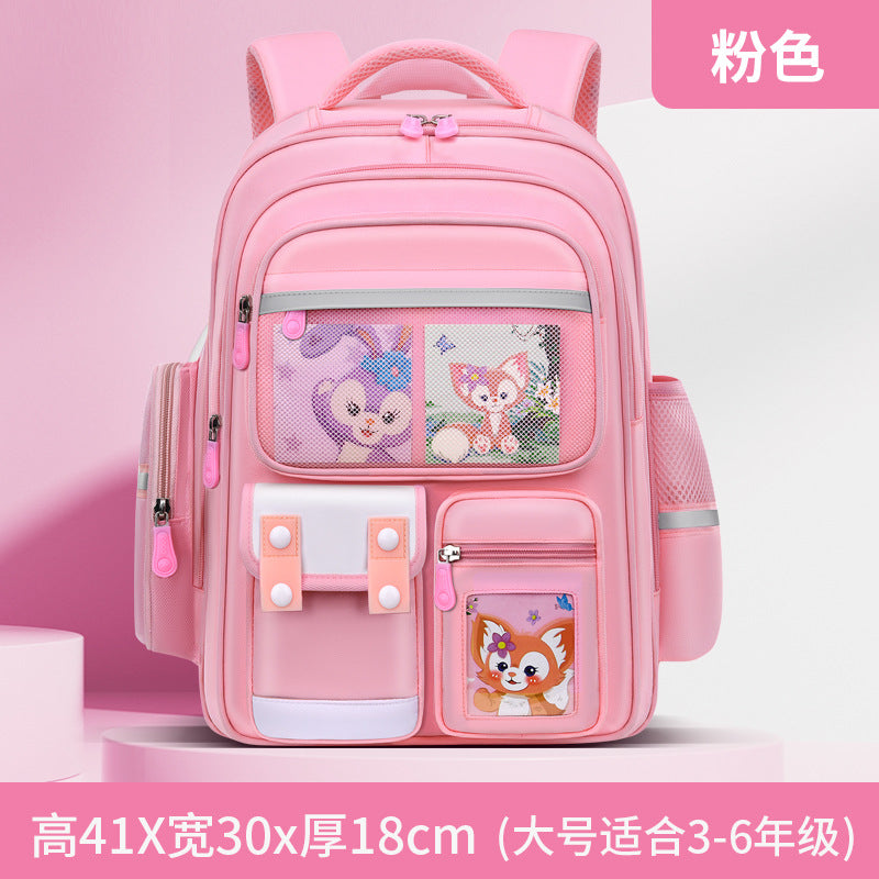 Schoolbag Primary School Girl Large Capacity Dirty Resistant Children's Schoolbag6-12Men's Weight Loss1-6Elementary School Student Backpack http://detail.1688.com/offer/727797868983.html