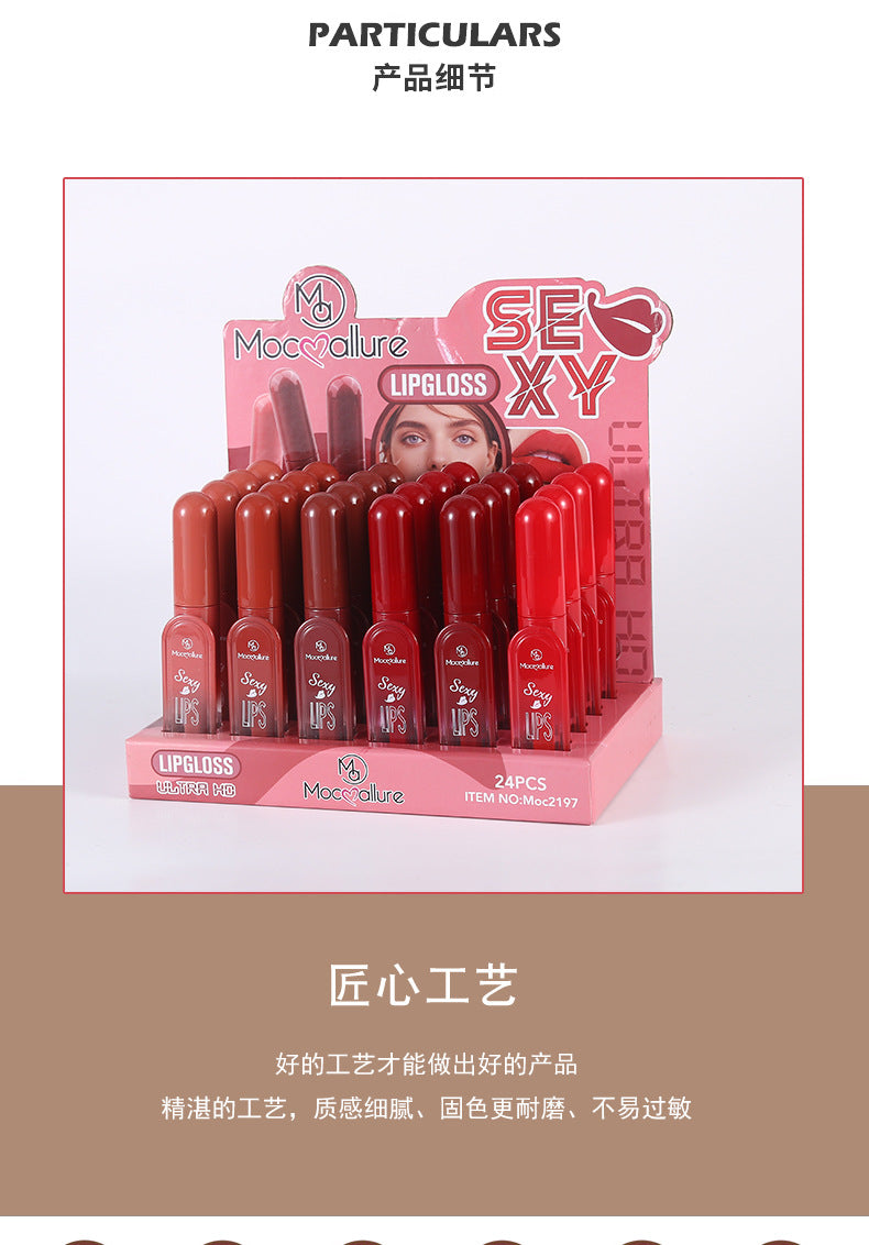New Lip Gloss Six-color Lip Gloss Multi-color Optional Create Sexy Lip Makeup Color Rendering Long-lasting Waterproof Color Lifting