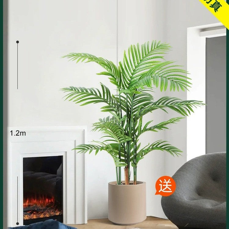 Artificial Green Plant High-End Light Luxury Anthurium Floor Potted Fake Flower Tree Indoor Living Room Bionic Plant Decorative Ornament