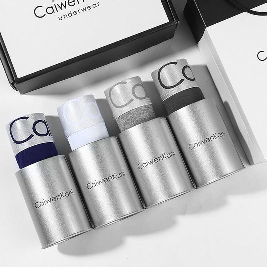 Men's Underwear Modal Cotton Crotch Large Size Boxer Briefs Antibacterial Breathable Underpants Four-Corner Briefs Gift Box Set http://detail.1688.com/offer/840039327825.html