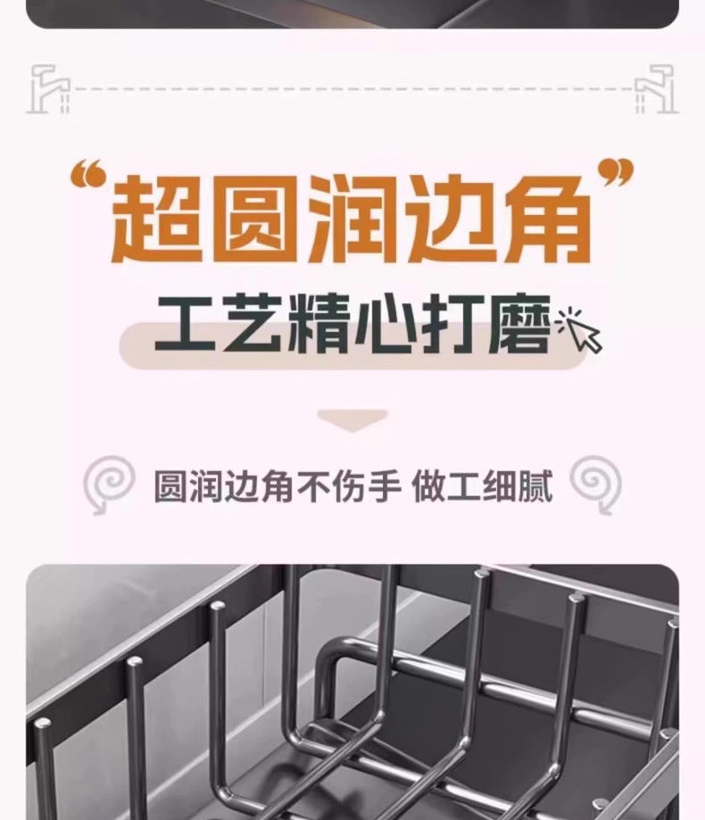 Kitchen Dish Rack Pool Detergent Sponge and Cloth Storage Rack Fabulous Draining Gadget Steel Wire Ball Sink Storage Rack