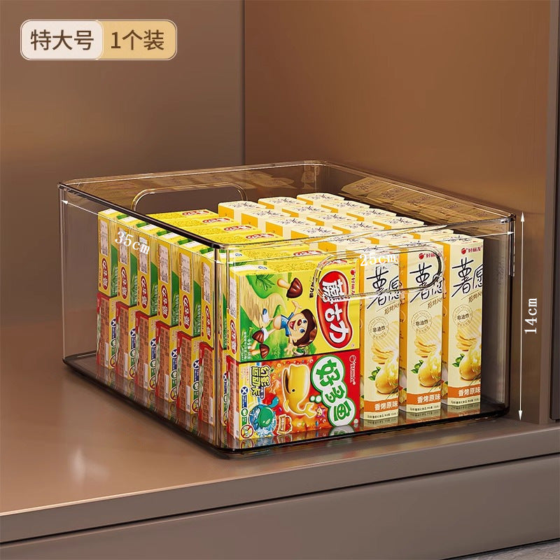 Storage Basket Desktop Snacks Miscellaneous Organizer Storage Box Cabinet Plastic Rectangular Transparent Acrylic Storage Box