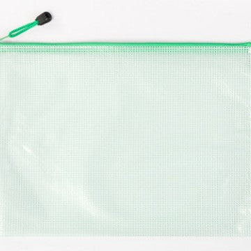 Cross-border Direct Supply Thickened PVC Plastic Zipper File Bag a4Transparent Student Exam Paper Waterproof Grid File Bag
