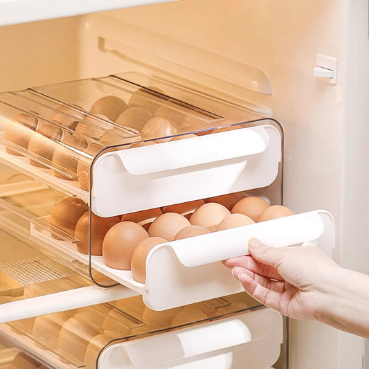 Egg Storage Box Drawer Type Refrigerator Food Grade Egg Rack Holder Special Household Fresh-keeping Kitchen Organizer Artifact