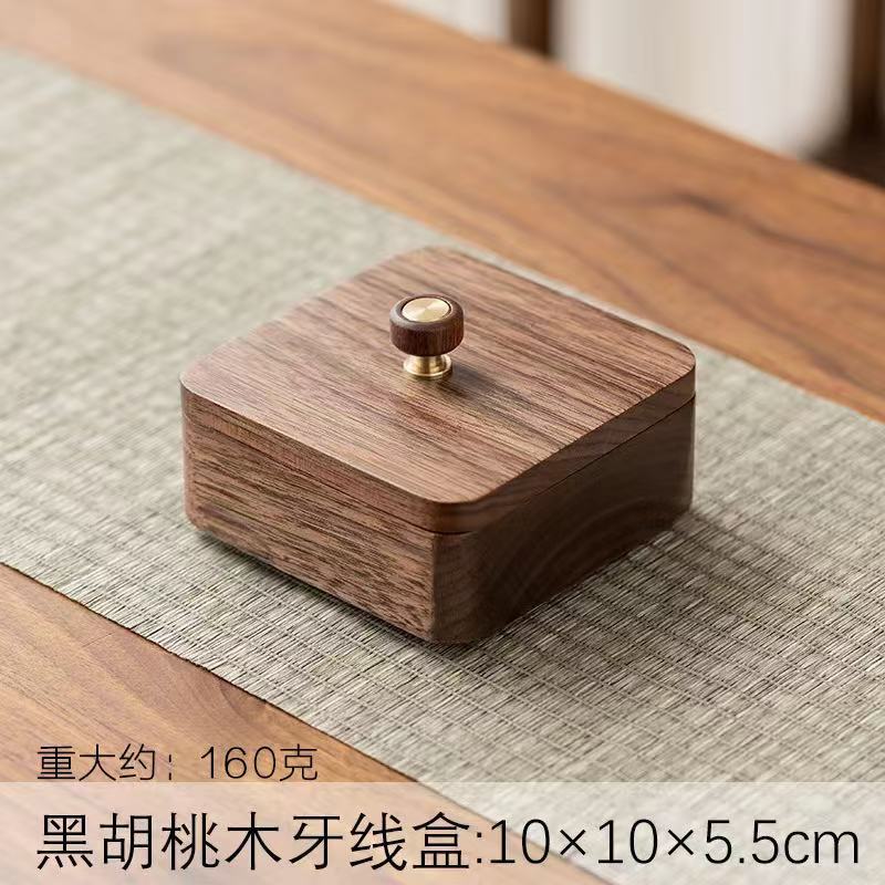 Walnut Ashtray for Home Living Room with Lid, Anti-Fly Ash, Stainless Steel Inner Liner, Creative Office Quality Ashtray