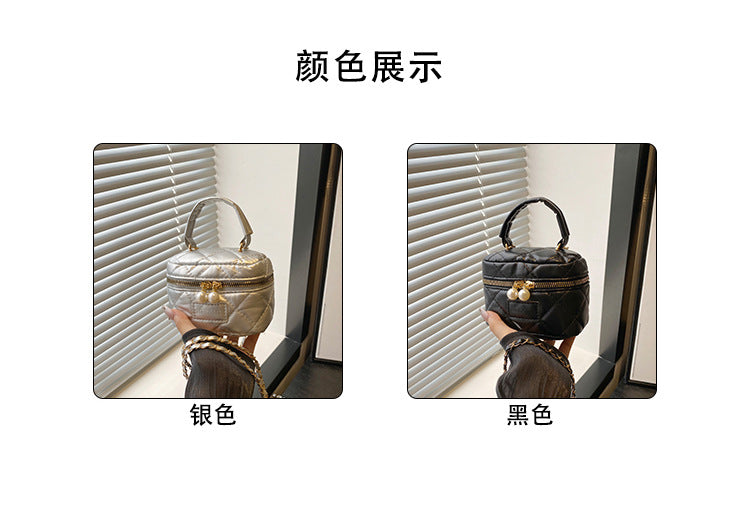 Women's Spring Summer Bag2025New Diamond Chain Bag High-End Fashionable Crossbody Bag Versatile Handheld Small Square Bag