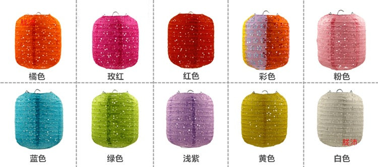 Children's Dance Lantern Festival Stall Handheld Glowing Winter Melon Hollow Paper Lantern Hanfu Photography Prop Ancient Style Lantern